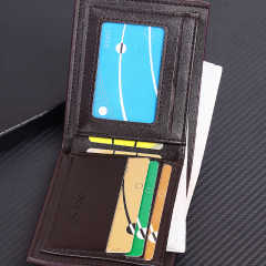 Men's fashion simple PU short wallet