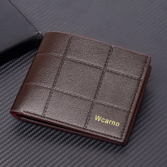 Men's fashion simple PU short wallet
