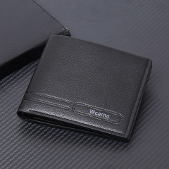 Men's fashion simple PU short wallet