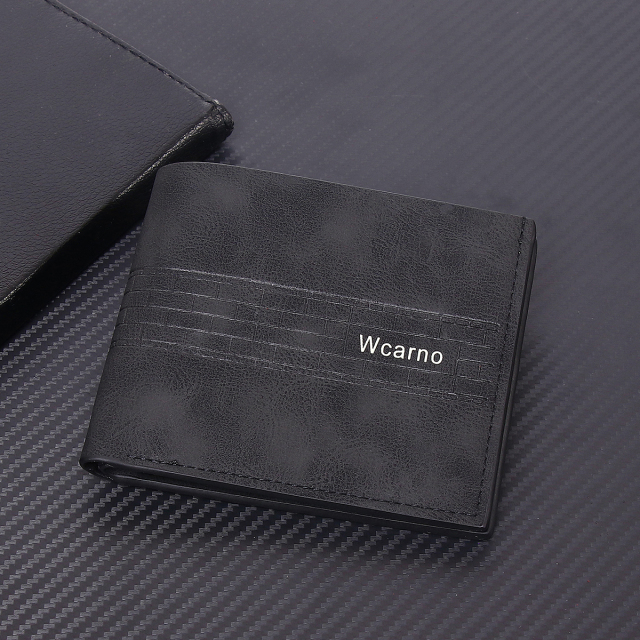 Men's fashion simple PU short wallet