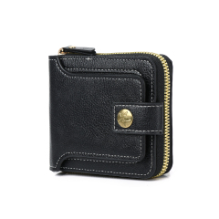 Men's fashion business PU zipper wallet