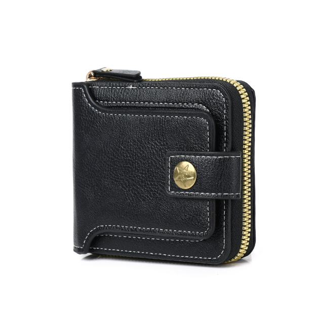 Men's fashion business PU zipper wallet