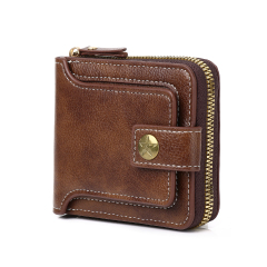 Men's fashion business PU zipper wallet
