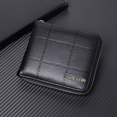 Men's fashion business PU zipper wallet