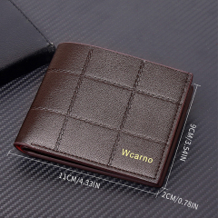 Men's fashion simple PU short wallet