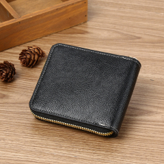 Men's fashion business PU zipper wallet