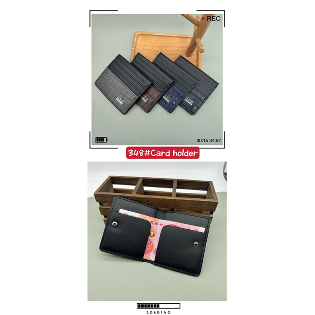 Men's PU minimalist card bag