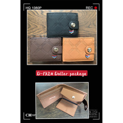 Men's PU Dollar wallet clip