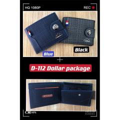 Men's PU Dollar wallet clip