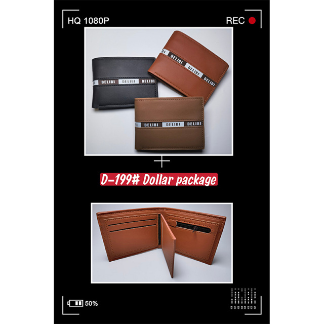 Men's PU Dollar wallet clip