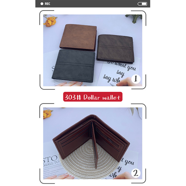 Men's PU Dollar wallet clip