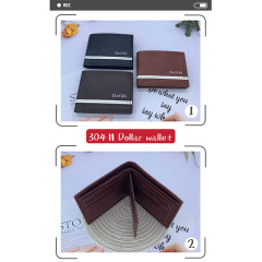 Men's PU Dollar wallet clip