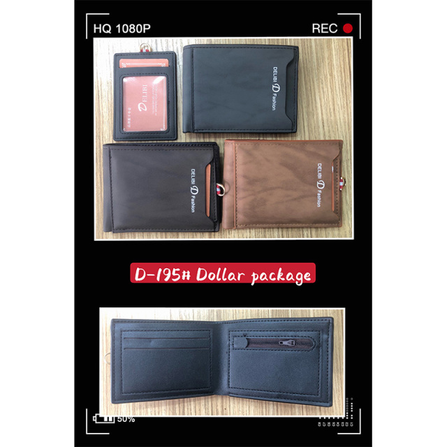 Men's PU Dollar wallet clip
