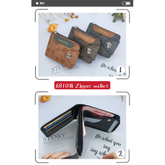 Dollar PU hasp zip wallet