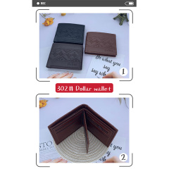 Men's PU Dollar wallet clip