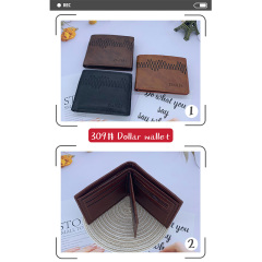 Men's PU Dollar wallet clip