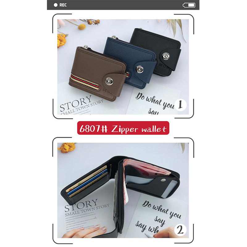 Dollar PU hasp zip wallet