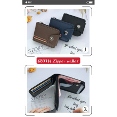 Dollar PU hasp zip wallet