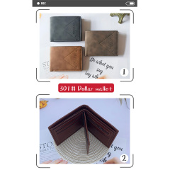 Men's PU Dollar wallet clip