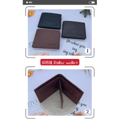 Men's PU Dollar wallet clip