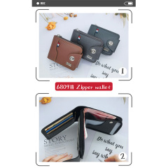 Dollar PU hasp zip wallet