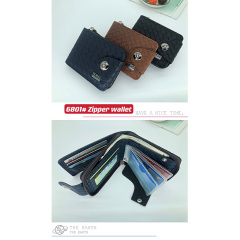 Dollar PU hasp zip wallet