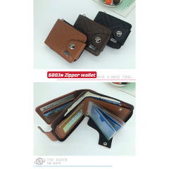 Dollar PU hasp zip wallet