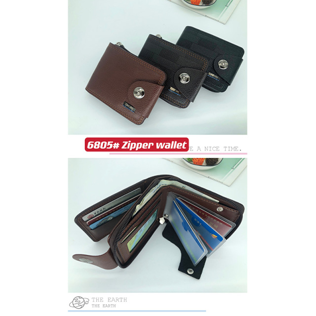 Dollar PU hasp zip wallet