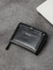 Men's fashion business PU zipper wallet