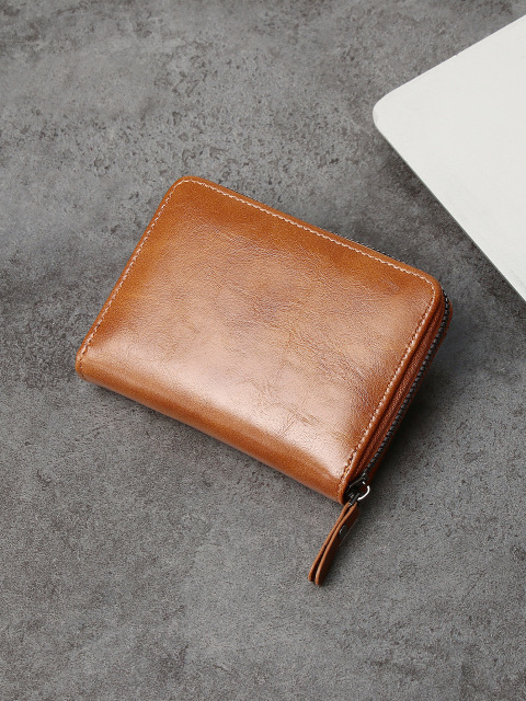 Men's fashion business PU zipper wallet