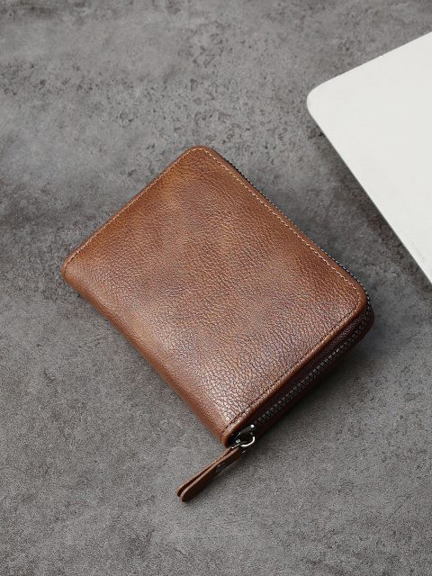 Men's fashion business PU zipper wallet