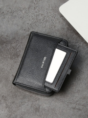 Men's fashion business PU zipper wallet