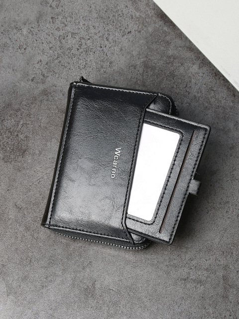 Men's fashion business PU zipper wallet