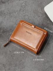 Men's fashion business PU zipper wallet