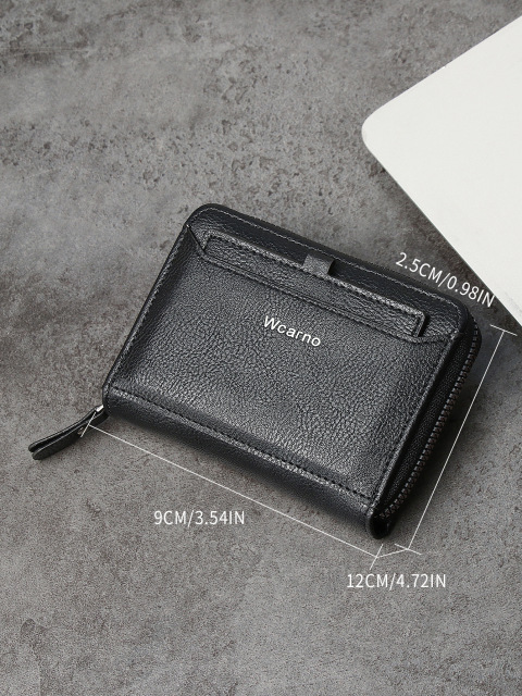 Men's fashion business PU zipper wallet