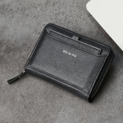 Men's fashion business PU zipper wallet