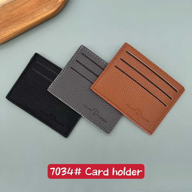 Men's PU minimalist card bag