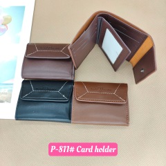 Men's PU minimalist card bag small wallet