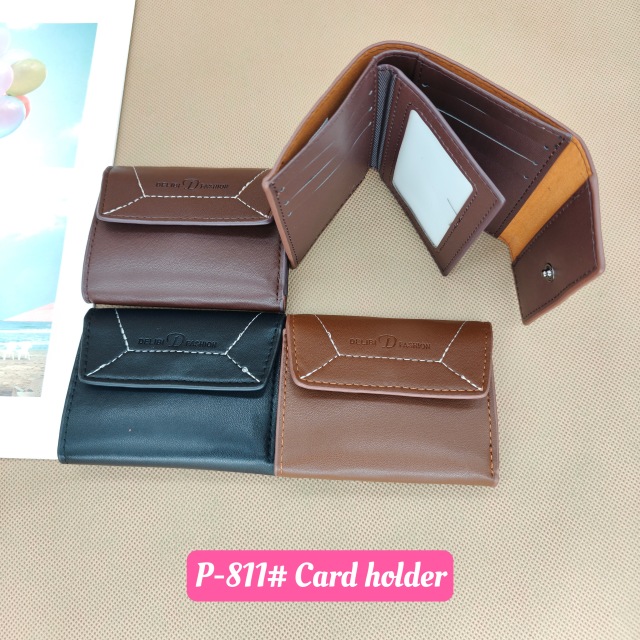 Men's PU minimalist card bag small wallet
