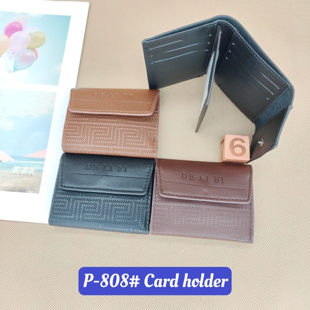 Men's PU minimalist card bag small wallet