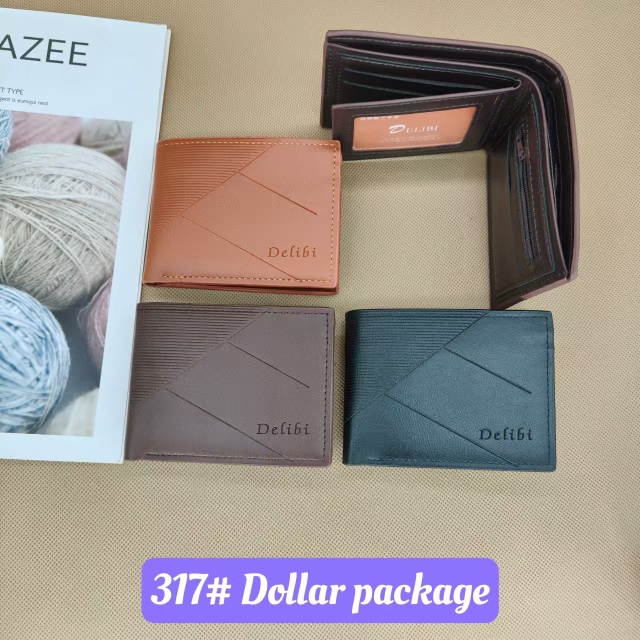 Men's PU Dollar wallet clip