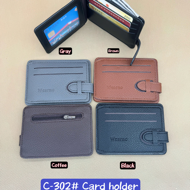 Men's PU minimalist card bag