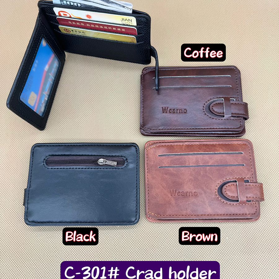 Men's PU minimalist card bag
