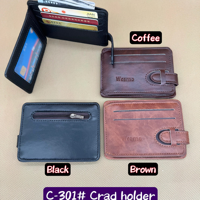 Men's PU minimalist card bag