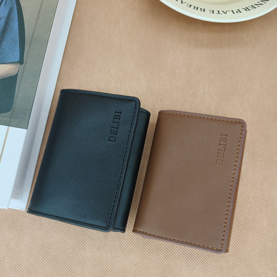 Men's PU minimalist card bag