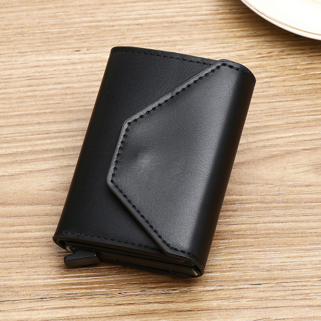 Men's PU Business Automatic Bullet Credit Card Holder