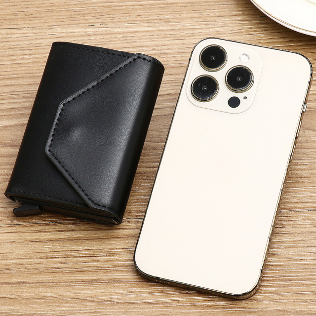 Men's PU Business Automatic Bullet Credit Card Holder