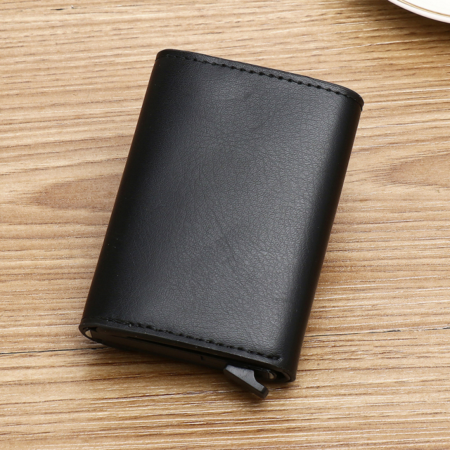 Men's PU Business Automatic Bullet Credit Card Holder