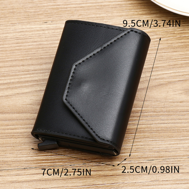Men's PU Business Automatic Bullet Credit Card Holder