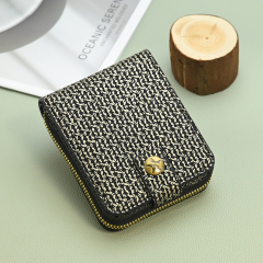 XY - 076# Braided Zipper Short Wallet